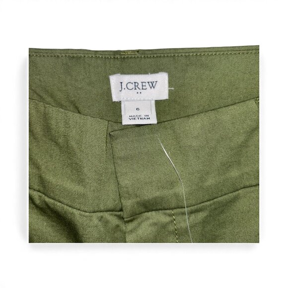 New J.Crew Olive Forrest Green Chino Shorts NWT Size 6 Cotton 9” Inseam Classic - Picture 5 of 10